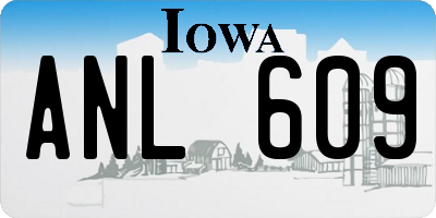 IA license plate ANL609