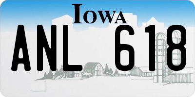 IA license plate ANL618