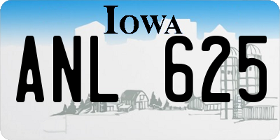 IA license plate ANL625