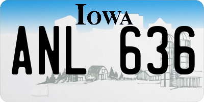IA license plate ANL636