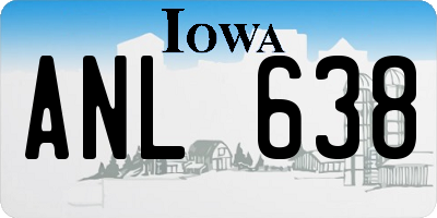 IA license plate ANL638