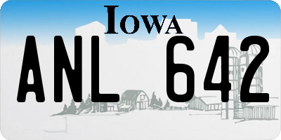 IA license plate ANL642