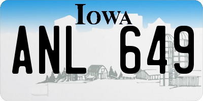 IA license plate ANL649