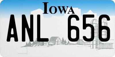 IA license plate ANL656