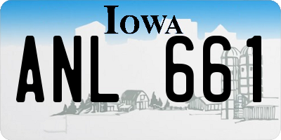IA license plate ANL661