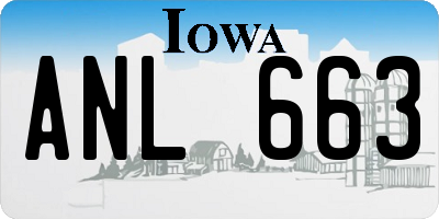 IA license plate ANL663