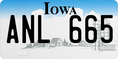 IA license plate ANL665