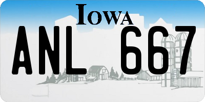 IA license plate ANL667