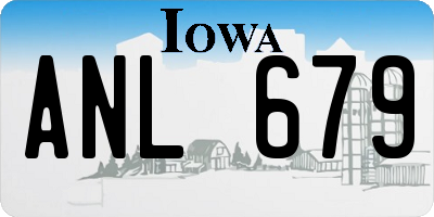 IA license plate ANL679