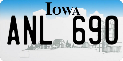 IA license plate ANL690