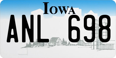 IA license plate ANL698