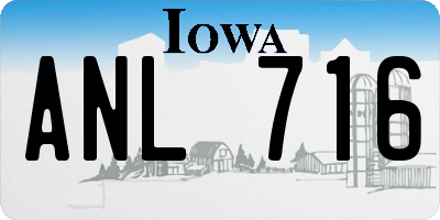 IA license plate ANL716