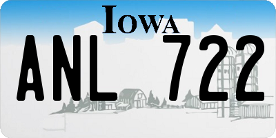 IA license plate ANL722