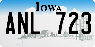 IA license plate ANL723