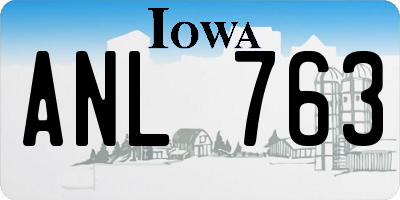 IA license plate ANL763