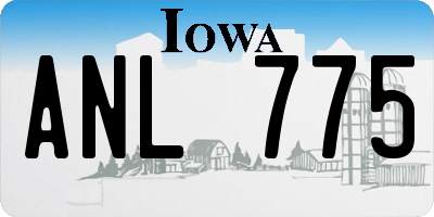 IA license plate ANL775