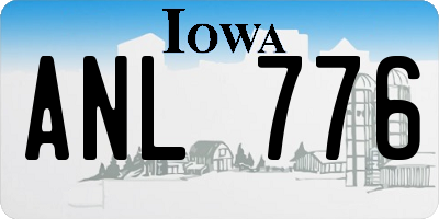 IA license plate ANL776