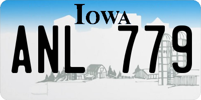 IA license plate ANL779
