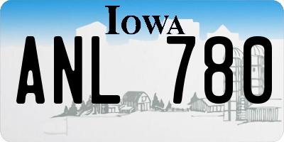 IA license plate ANL780