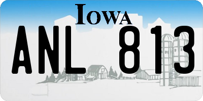 IA license plate ANL813