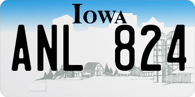 IA license plate ANL824