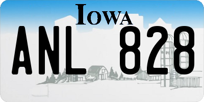 IA license plate ANL828