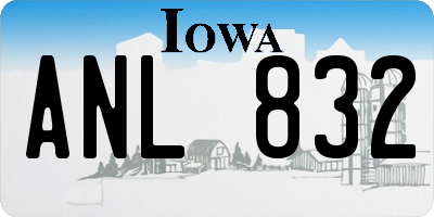 IA license plate ANL832