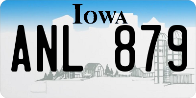 IA license plate ANL879