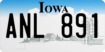 IA license plate ANL891