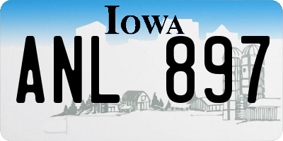 IA license plate ANL897