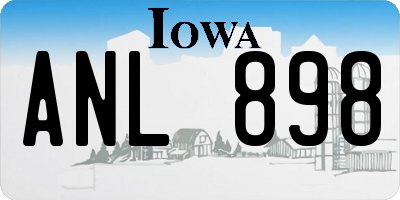 IA license plate ANL898