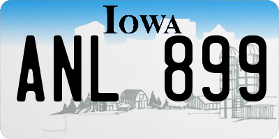 IA license plate ANL899