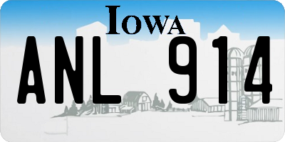 IA license plate ANL914