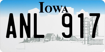 IA license plate ANL917