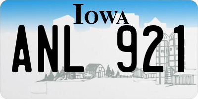 IA license plate ANL921