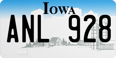 IA license plate ANL928
