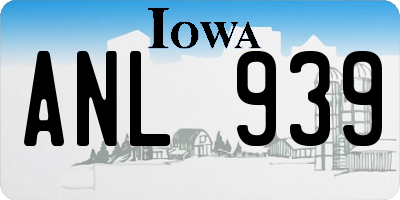 IA license plate ANL939