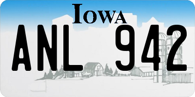 IA license plate ANL942