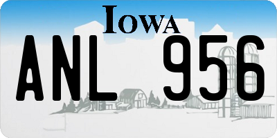 IA license plate ANL956