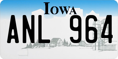 IA license plate ANL964