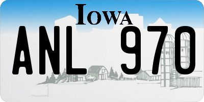 IA license plate ANL970
