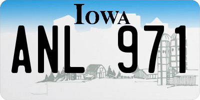 IA license plate ANL971