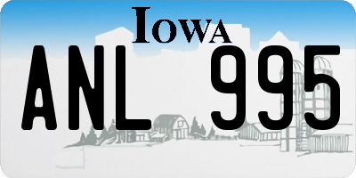 IA license plate ANL995