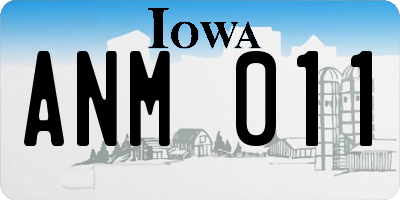IA license plate ANM011