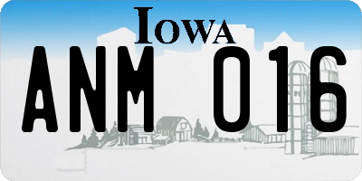 IA license plate ANM016