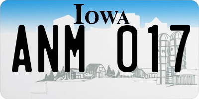IA license plate ANM017