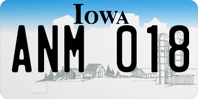 IA license plate ANM018