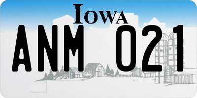 IA license plate ANM021