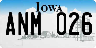 IA license plate ANM026