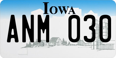 IA license plate ANM030